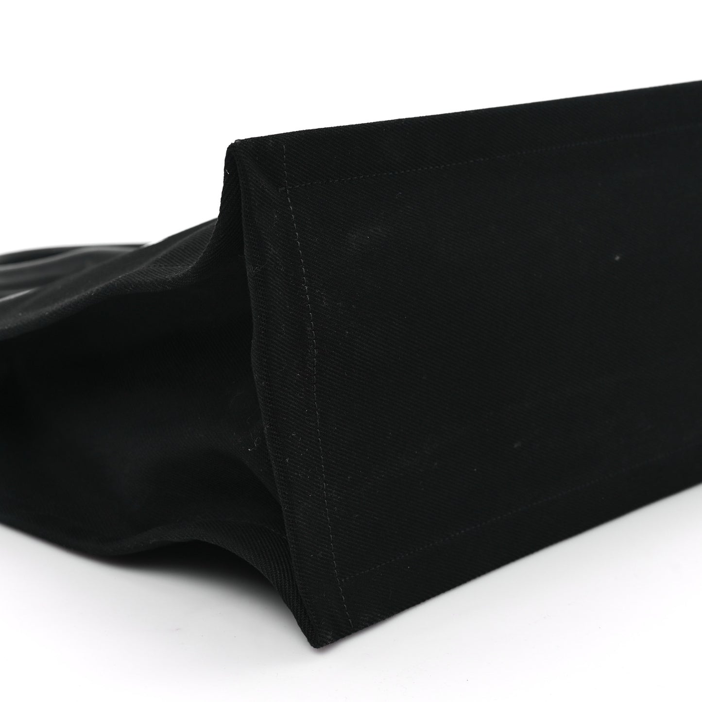 Linen Calfskin Rive Gauche Tote Black