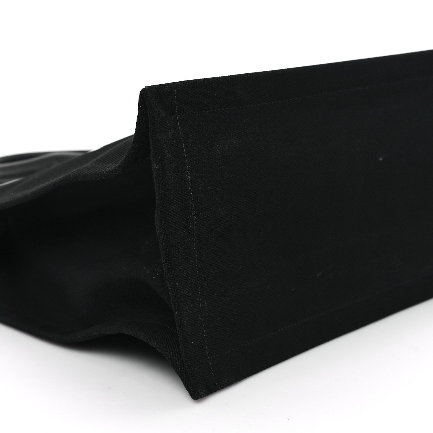Saint Laurent Linen Calfskin Rive Gauche Tote Black 9 of 12
