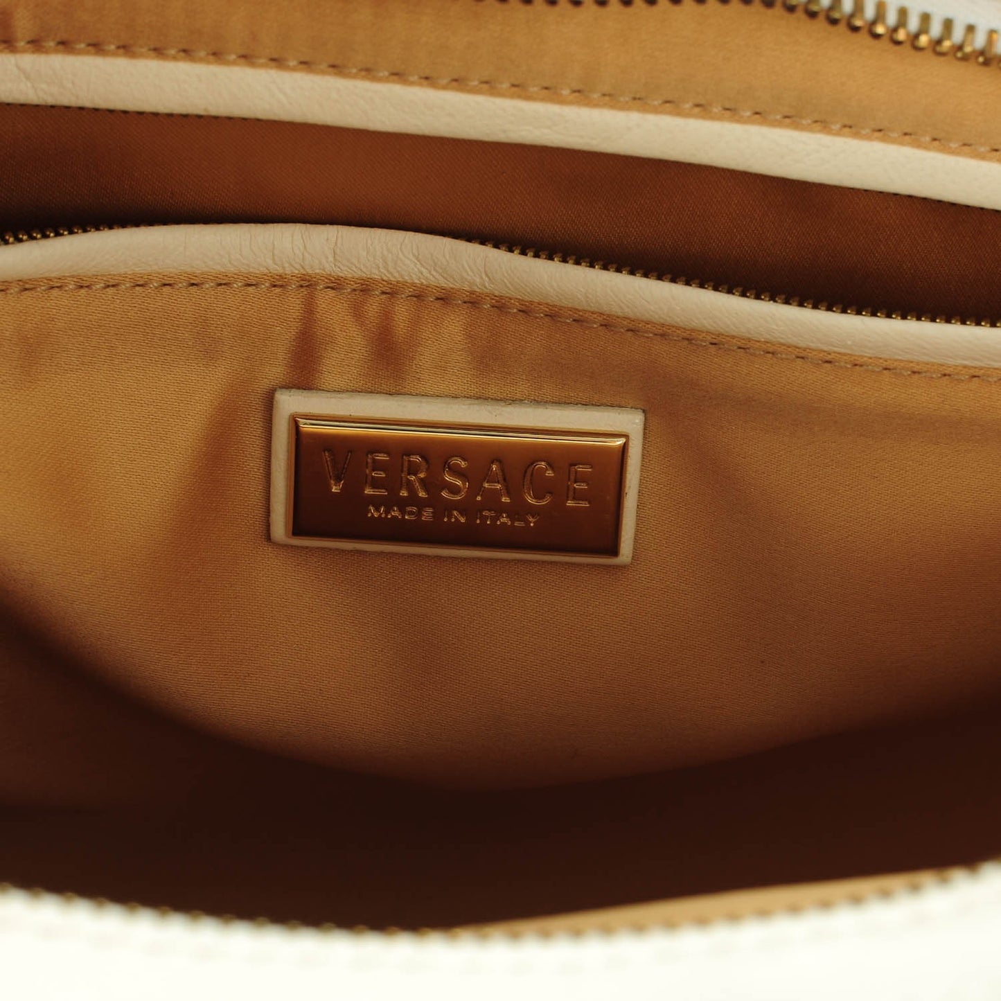 Nappa Ricamata Shoulder Bag Bianco