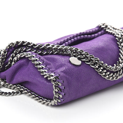 Stella McCartney Shaggy Deer Mini Falabella Fold Over Tote Bright Purple 7 of 8