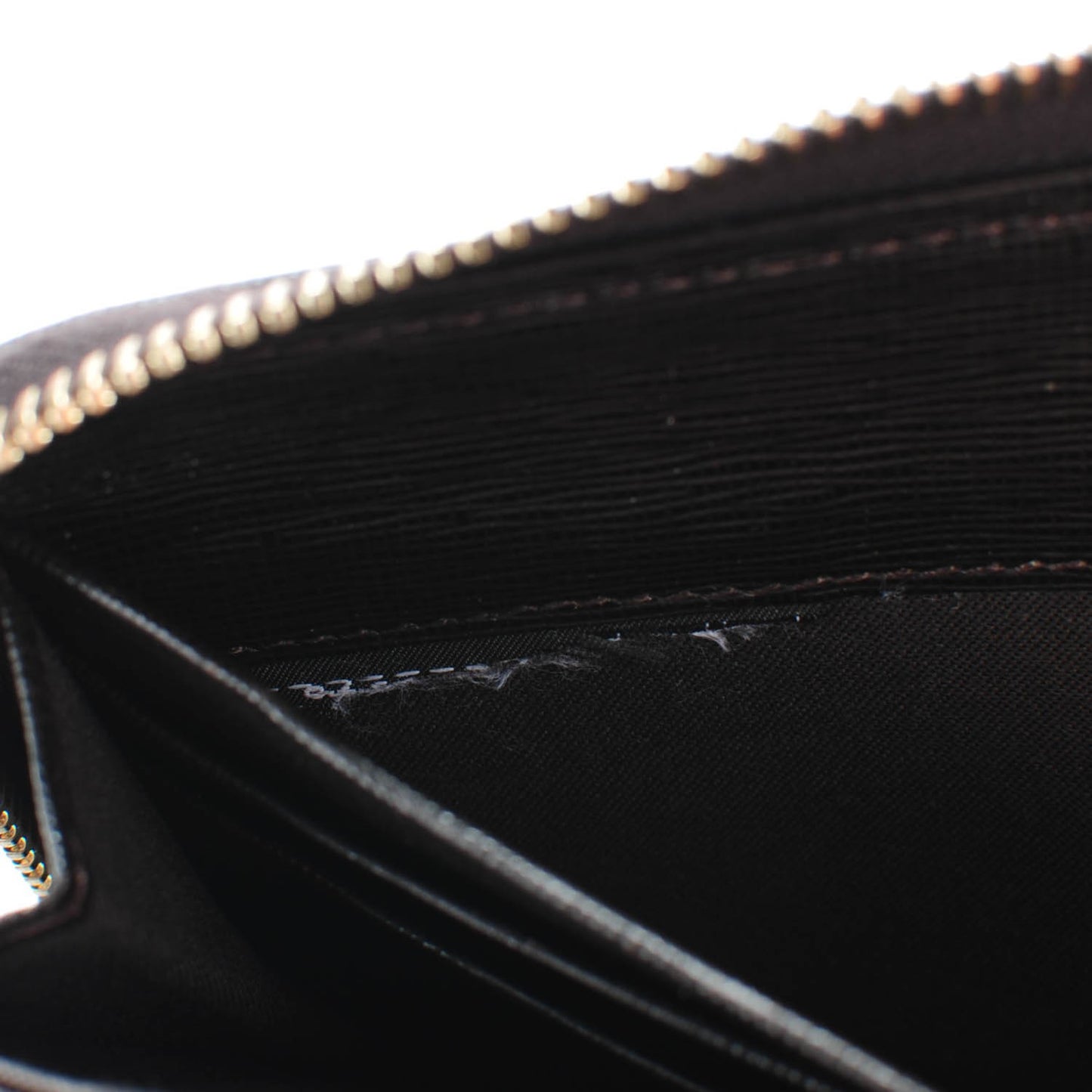 Zucca Spalmati Vitello Elite Zip Around Wallet Tobacco Ebano