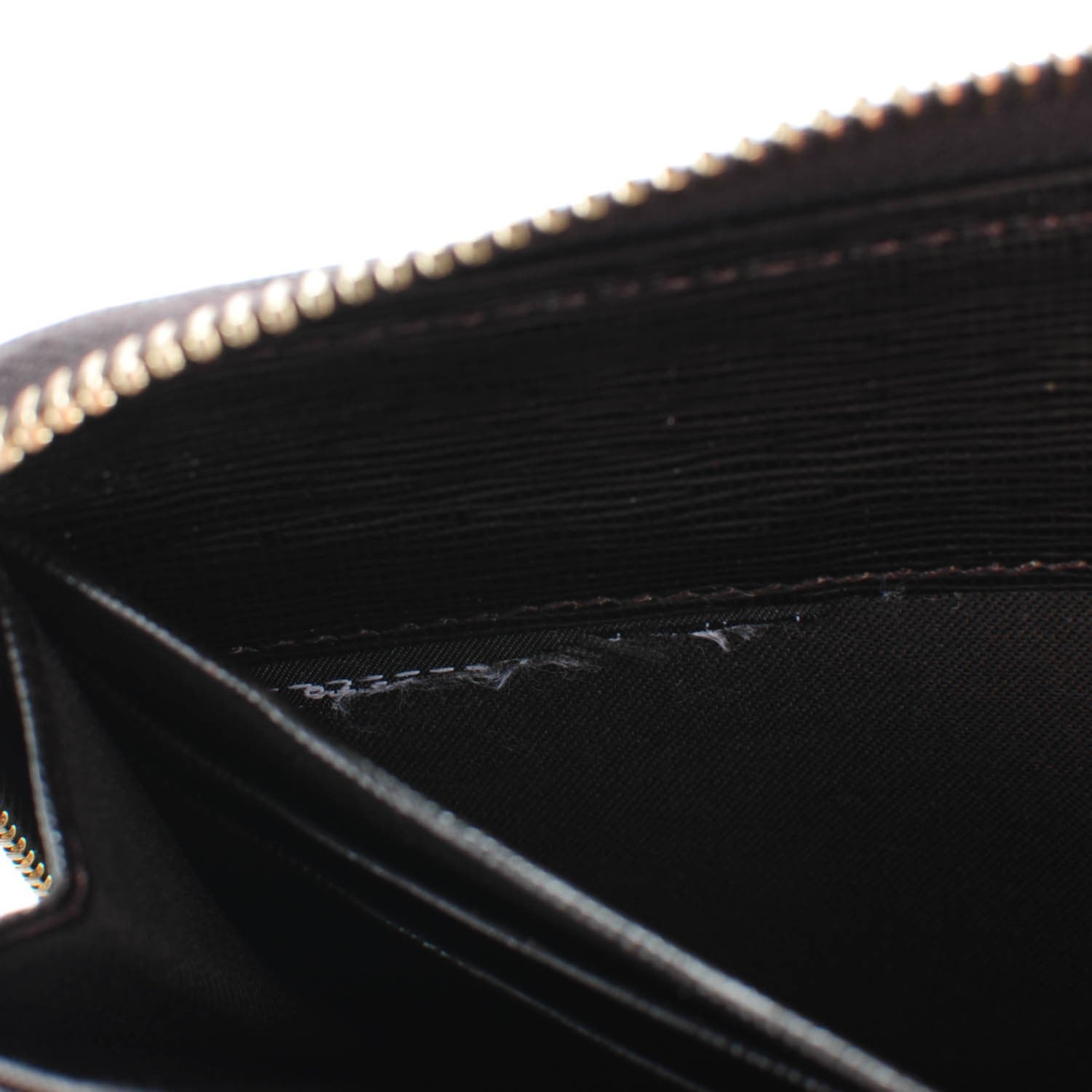 Fendi Zucca Spalmati Vitello Elite Zip Around Wallet Tobacco Ebano 8 of 8