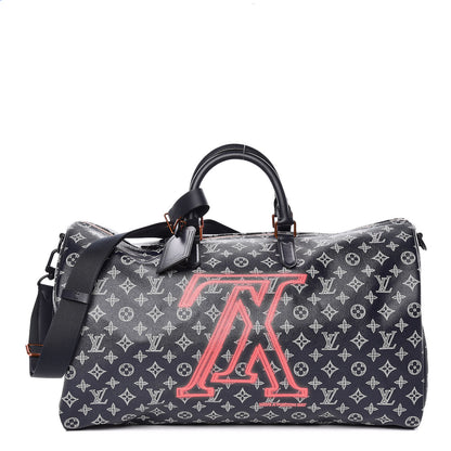 Louis Vuitton Monogram Upside Down Keepall Bandouliere 50 Ink 1 of 10