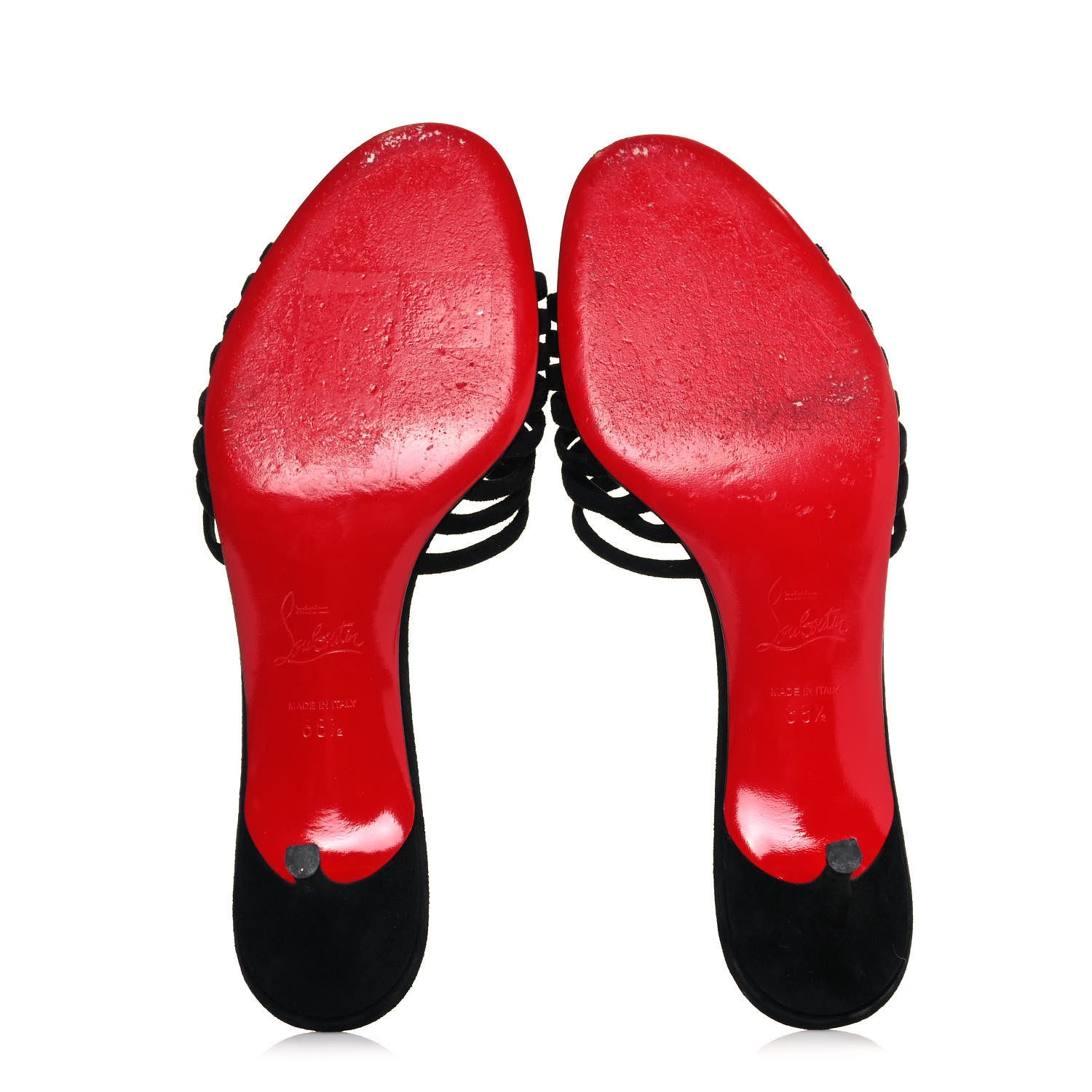 Christian Louboutin Suede Belbrossa 55 Mules 38.5 Black 5 of 7