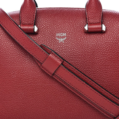MCM Grained Calfskin Small Ella Boston Burgundy 14 of 14