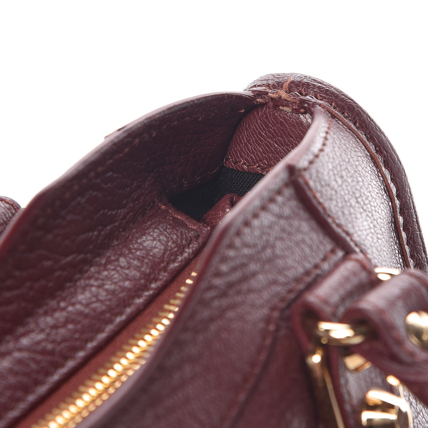 Chevre Gold Metallic Edge Hardware Mini City Cassis