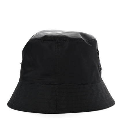 Prada Re-Nylon Saffiano Metal Triangle Logo Mens Bucket Hat L Black 6 of 9