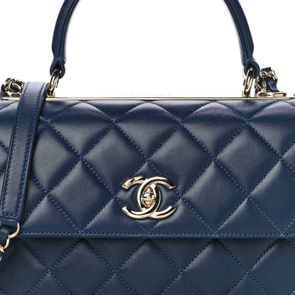 Chanel Lambskin Quilted Small Trendy CC Flap Dual Handle Bag Navy 8 of 12