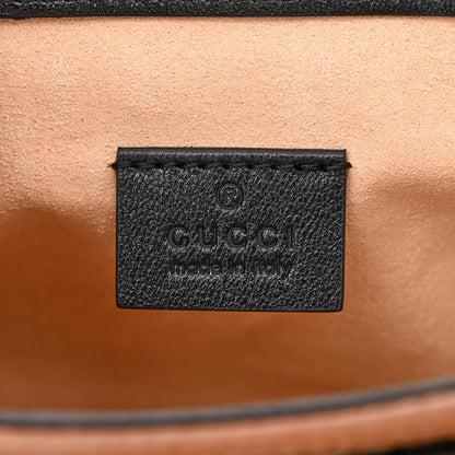 Gucci GG Supreme Monogram New Sakai Lux Calfskin Mini Padlock Flap Pocket Shoulder Bag Beige Ebony Black Cuir 6 of 11