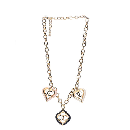 Chanel Resin Love And Clovers Charm Necklace Gold Multicolor 2 of 4