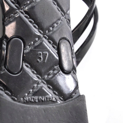 Chanel Jelly Camellia Thong Sandals 37 Black 6 of 6