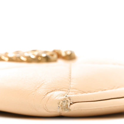 Chanel Lambskin Quilted Chanel 19 Card Holder Light Beige 9 of 9