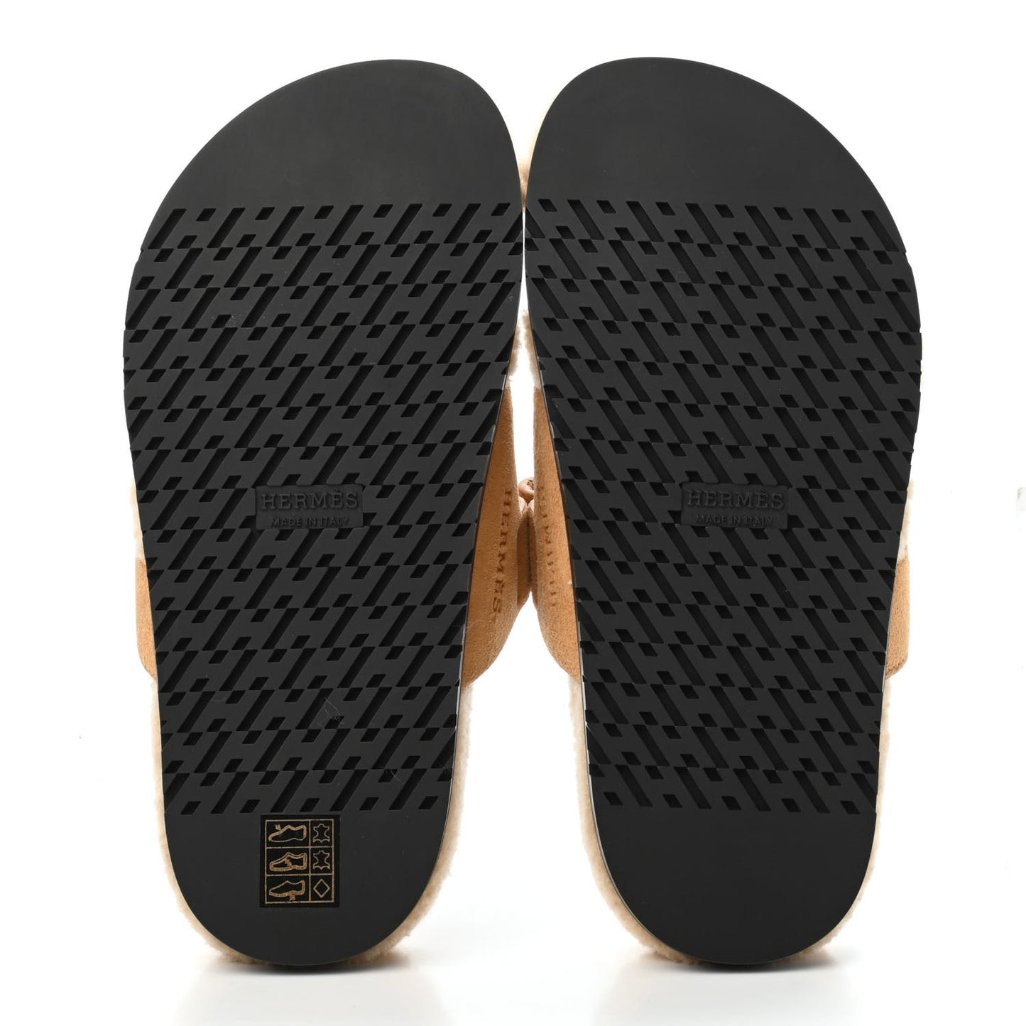 Suede Goatskin Woolskin Womens Chypre Sandals 35 Golden Beige