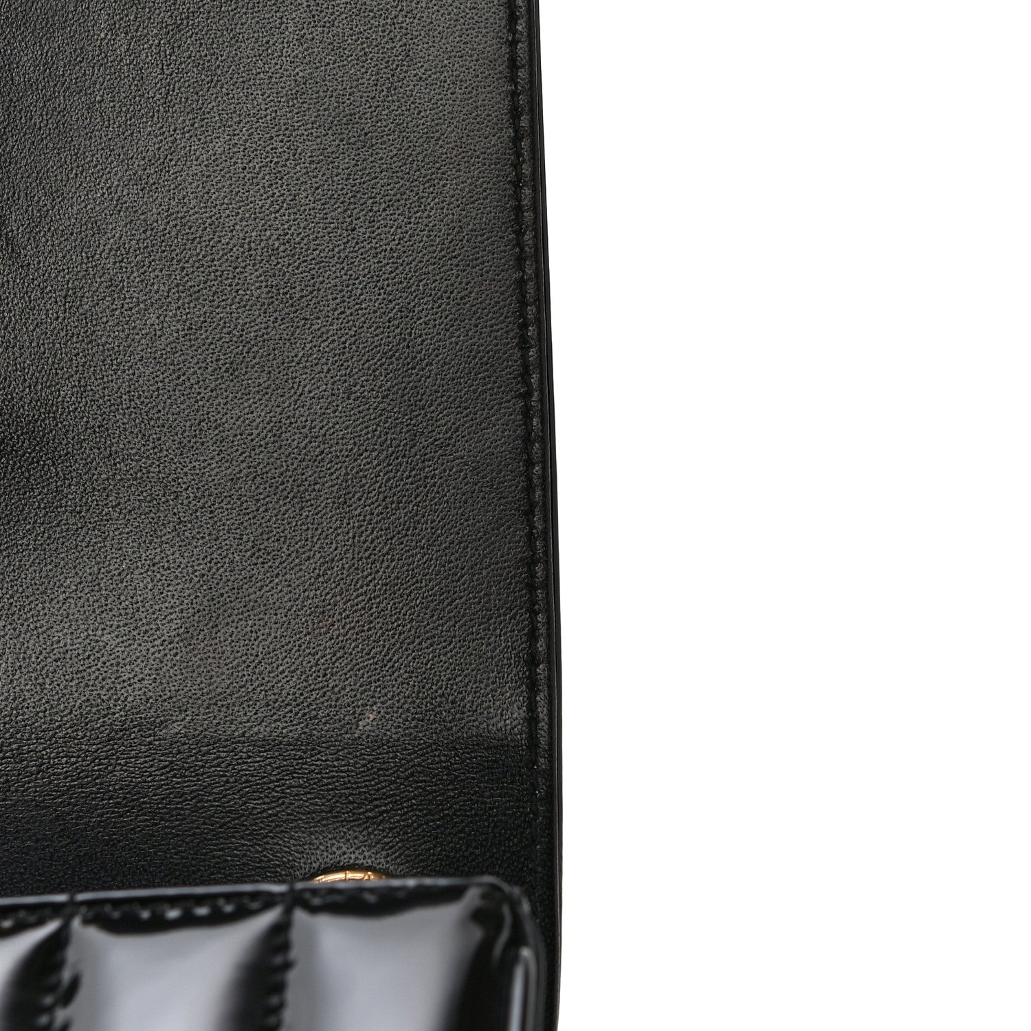 Saint Laurent Patent Matelasse Monogram Large Vicky Chain Bag Black 11 of 13