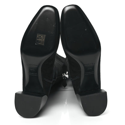 Hermes Velvet Goatskin Betty 60 Boots 38.5 Black 5 of 6