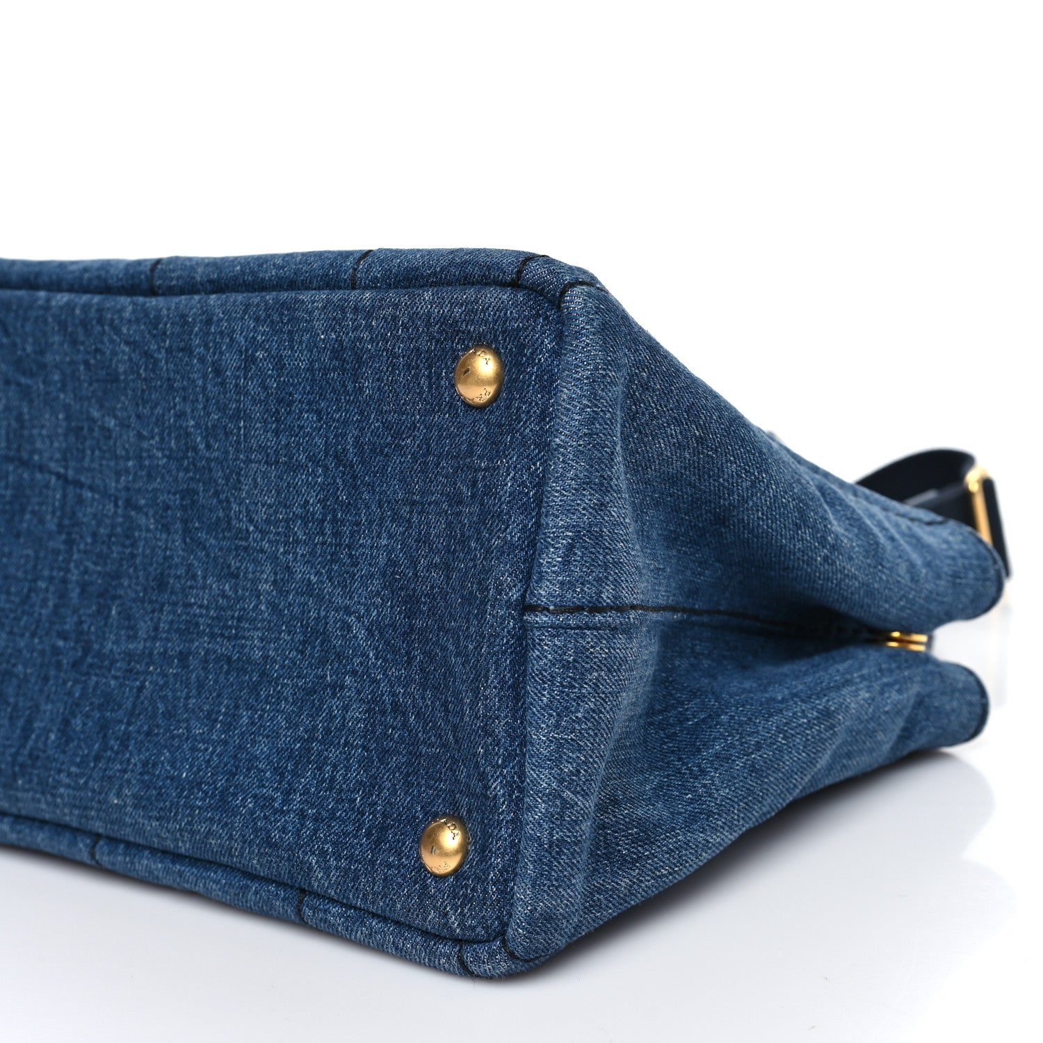 Prada Denim Small Logo Tote Bleu 9 of 9
