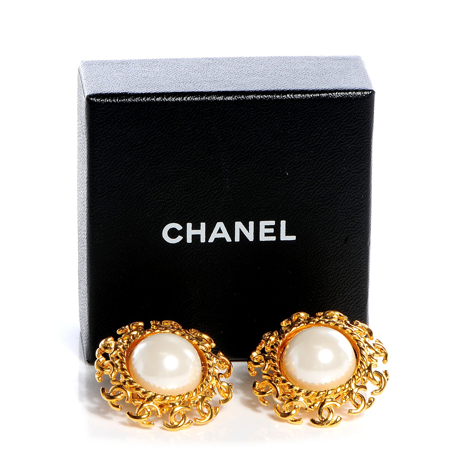 Chanel Pearl CC Clip On Earrings Gold 6 of 6