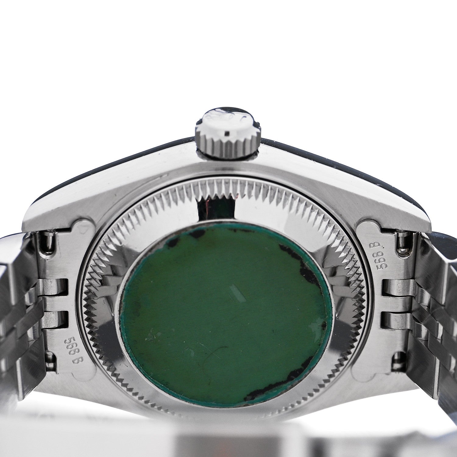 Rolex Stainless Steel 18K White Gold Diamond 26mm Oyster Perpetual Datejust Watch Silver Jubilee 69174 4 of 4
