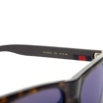 Gucci Acetate Square Frame Web Sunglasses GG0008S Tortoise 6 of 7