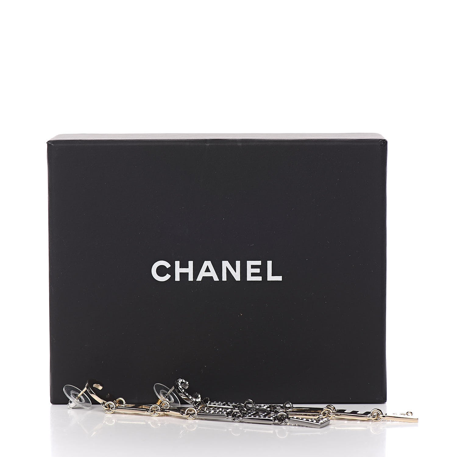 Chanel Crystal Pearl Bright Young Things Earrings Gold Ruthenium 5 of 5