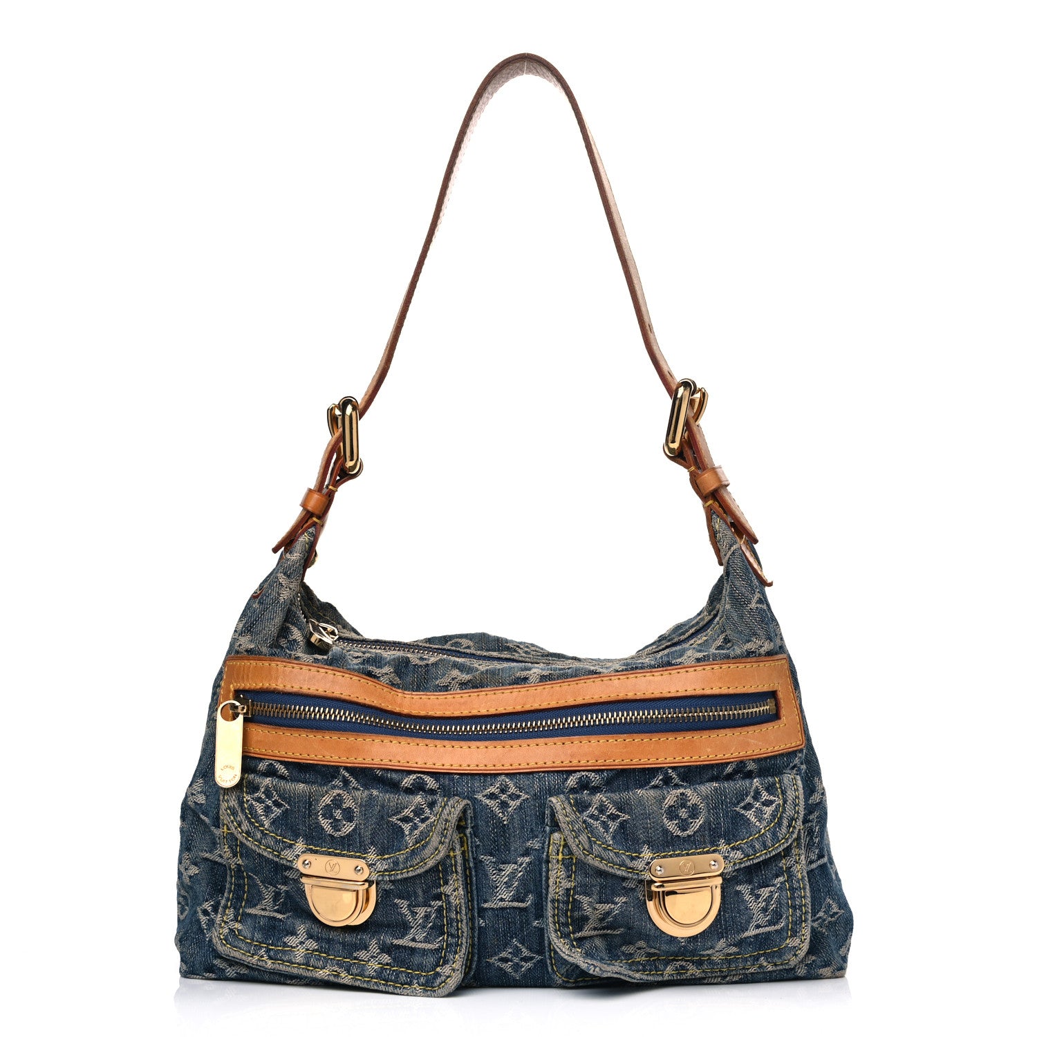 Louis Vuitton Monogram Denim Baggy PM Blue 1 of 14