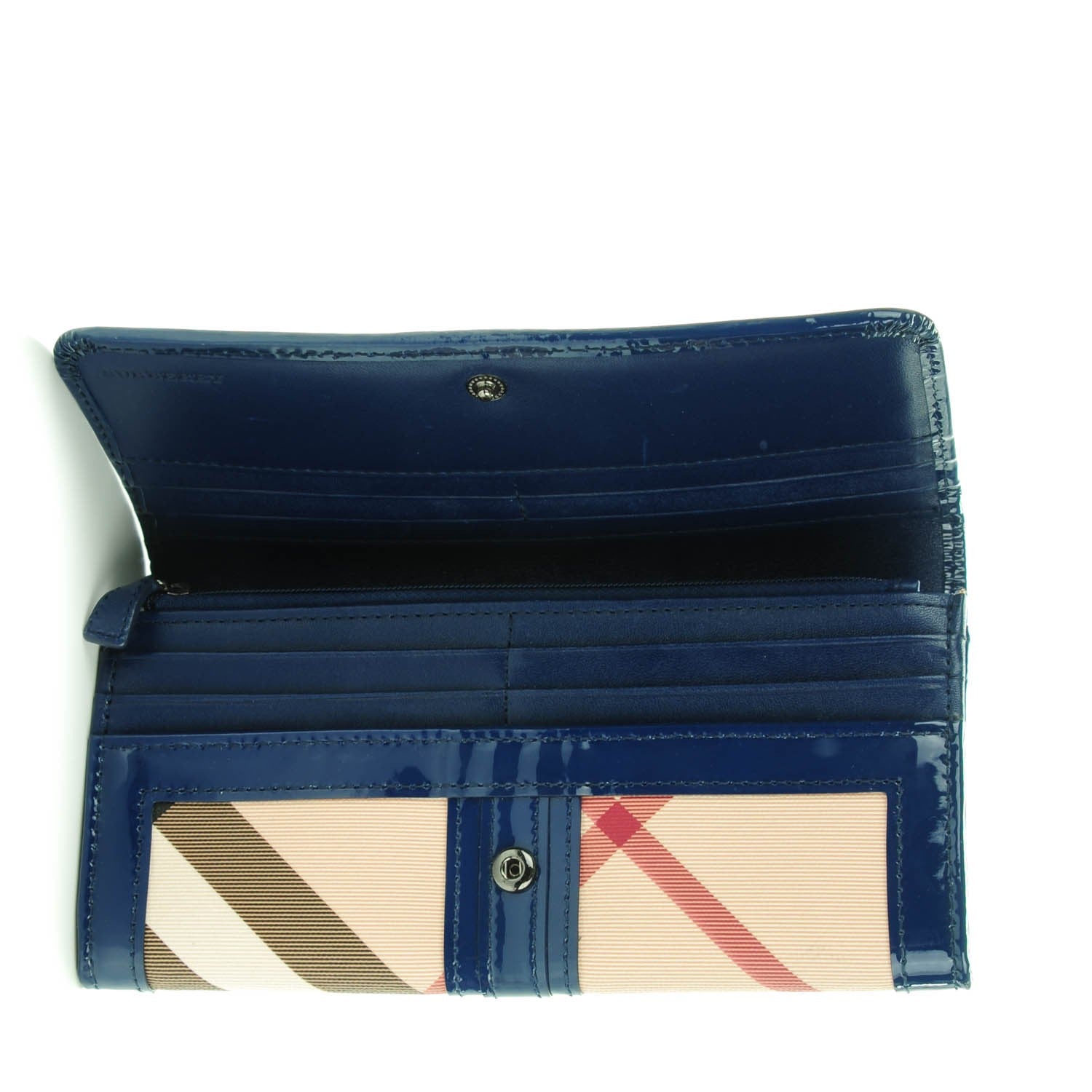 Burberry Supernova Check Penrose Continental Wallet Blue 7 of 9
