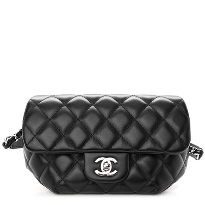 Chanel Calfskin Quilted CC Uniform Flap Belt Bag Black 1 of 9
