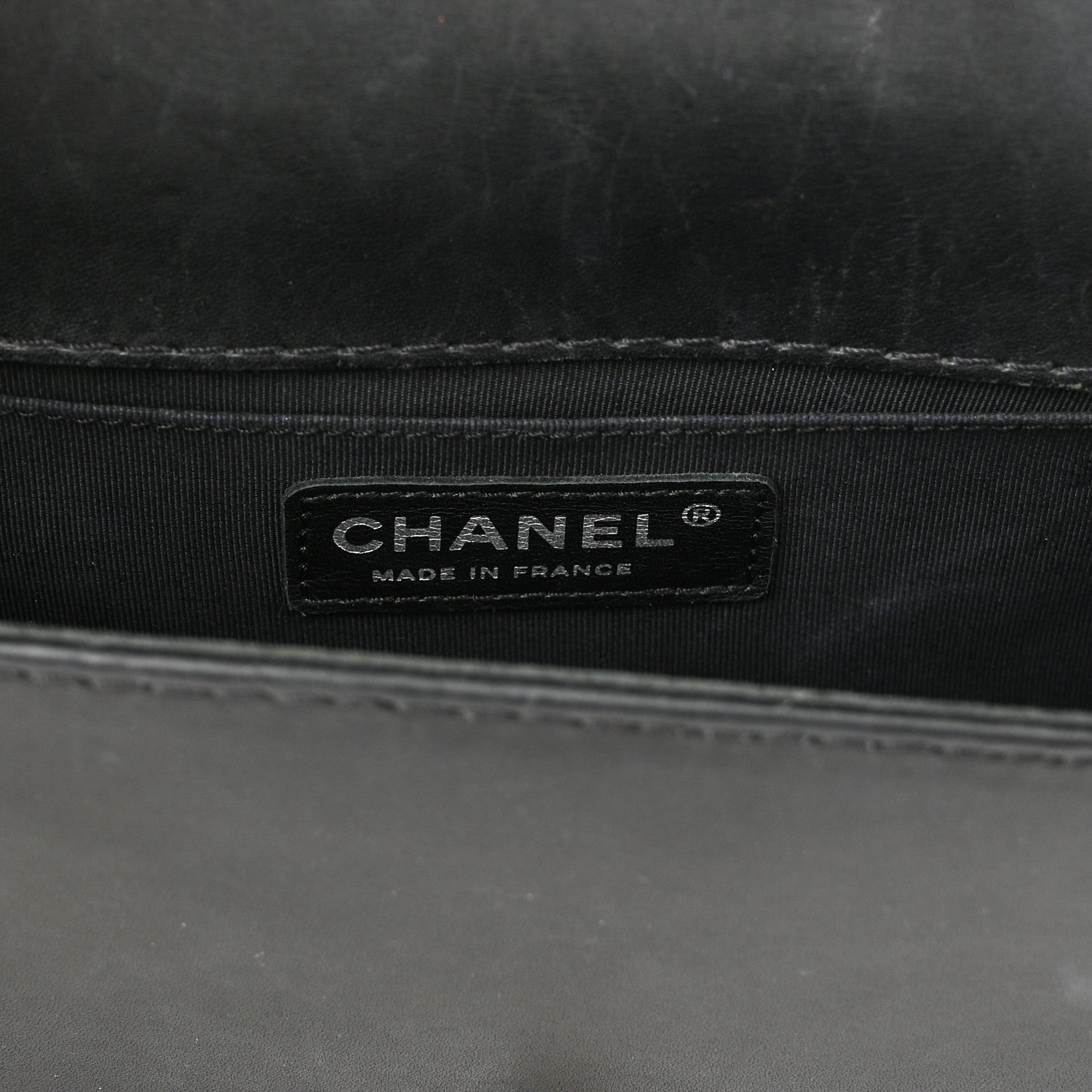 Chanel Calfskin Quilted Double Stitch New Medium Boy Flap Black 6 of 16