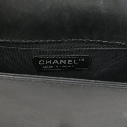 Chanel Calfskin Quilted Double Stitch New Medium Boy Flap Black 6 of 16