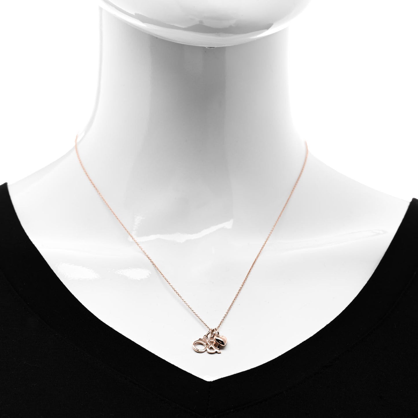 18K Rose Gold Naughty and Nice Pendant Necklace