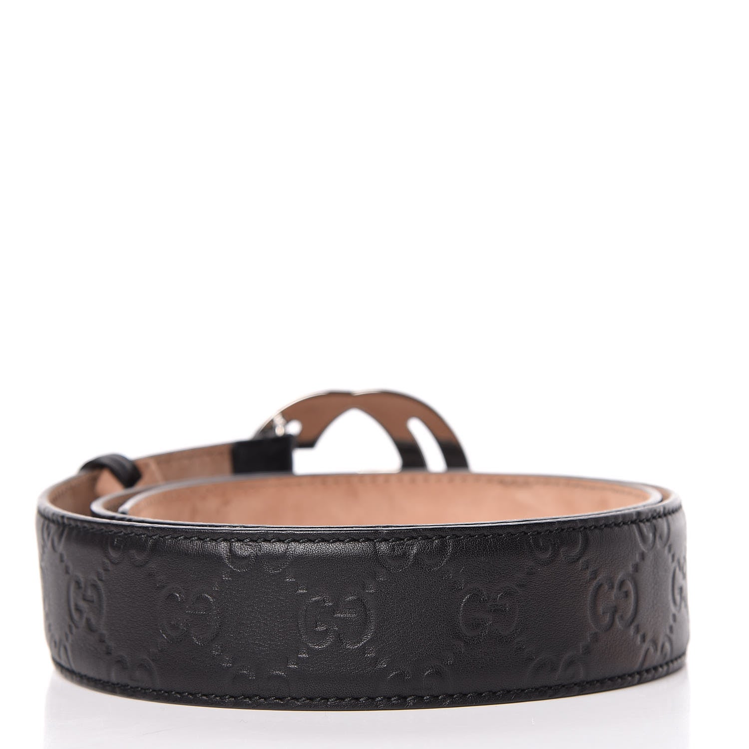 Gucci Guccissima Interlocking G Belt 90 36 Black 3 of 8