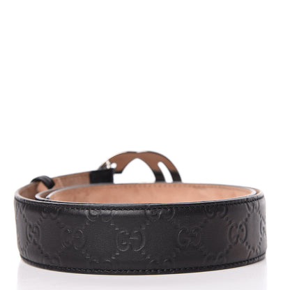 Gucci Guccissima Interlocking G Belt 90 36 Black 3 of 8