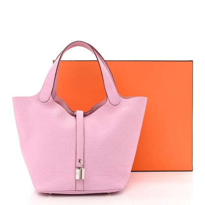 Hermes Taurillon Clemence Picotin Lock 22 MM Mauve Sylvestre 11 of 11