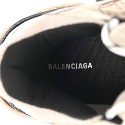 Balenciaga Fabric Mesh Womens Triple S Sneakers 36 Beige Black 7 of 11