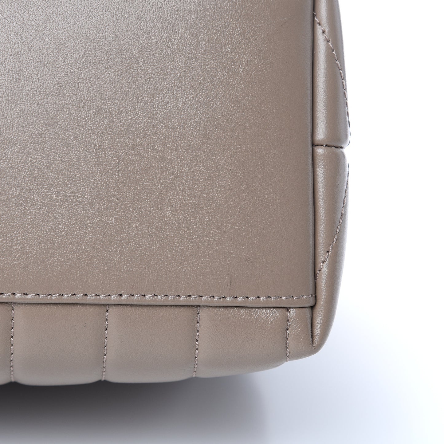Calfskin Y Quilted Monogram Medium Loulou Chain Satchel Dusty Grey