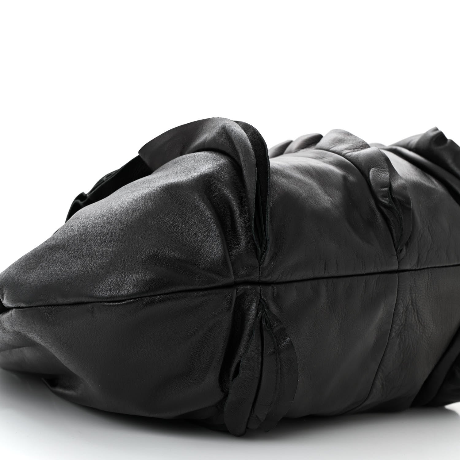 Prada Nappa Ruffle Hobo Black 8 of 9