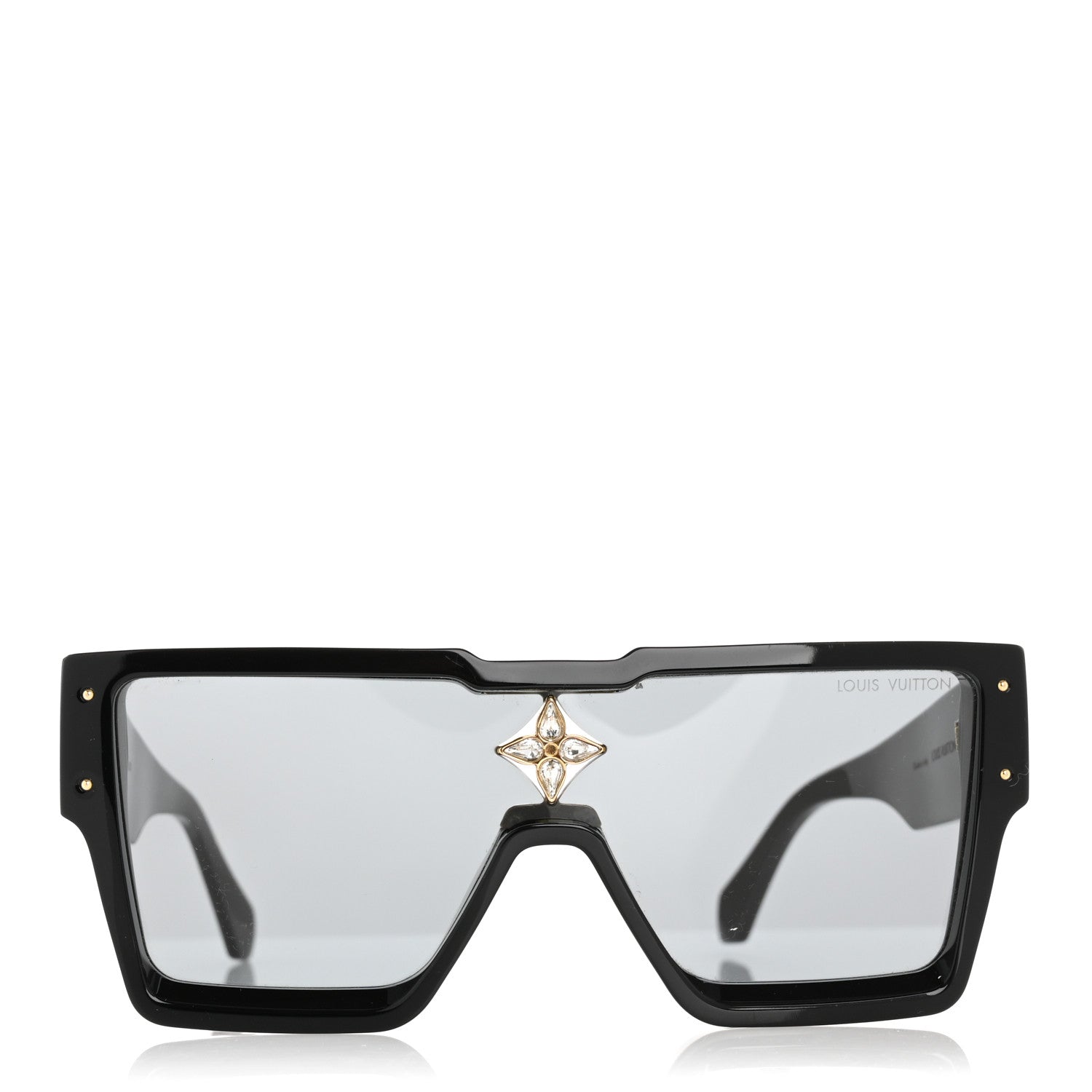 Louis Vuitton Acetate Swarovski Crystal Cyclone Sunglasses Z1547W Black 2 of 9