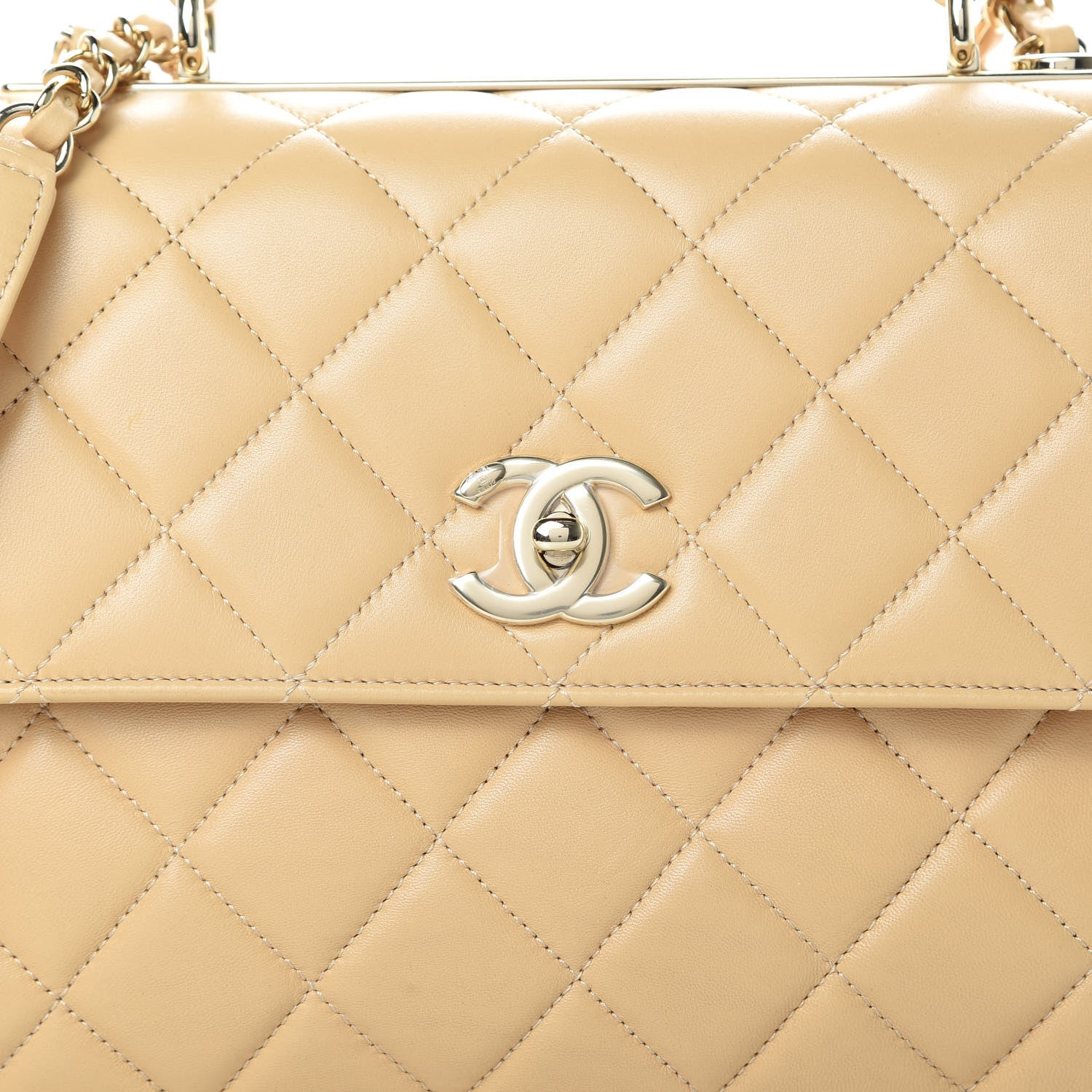 Chanel Lambskin Quilted Medium Trendy CC Flap Dual Handle Bag Beige 8 of 12