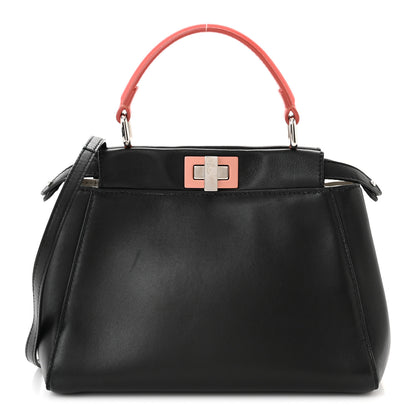Fendi Nappa Colorblock Mini Peekaboo Iconic Satchel Black White Ecstasy 1 of 11