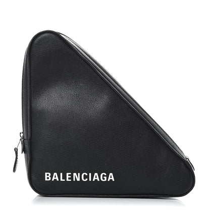 Balenciaga Calfskin M Triangle Pouch Black 1 of 7