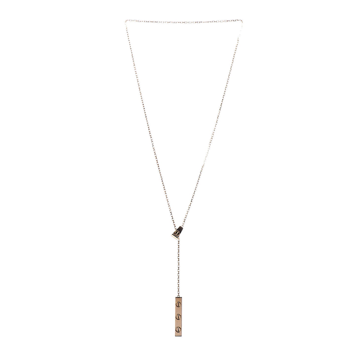 18K Yellow Gold LOVE Lariat Necklace