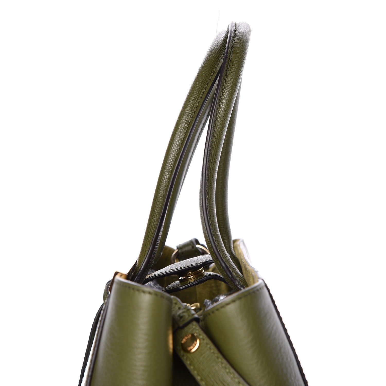 Fendi Vitello Elite Flamingo Regular 2Jours Tote Oliva 9 of 12