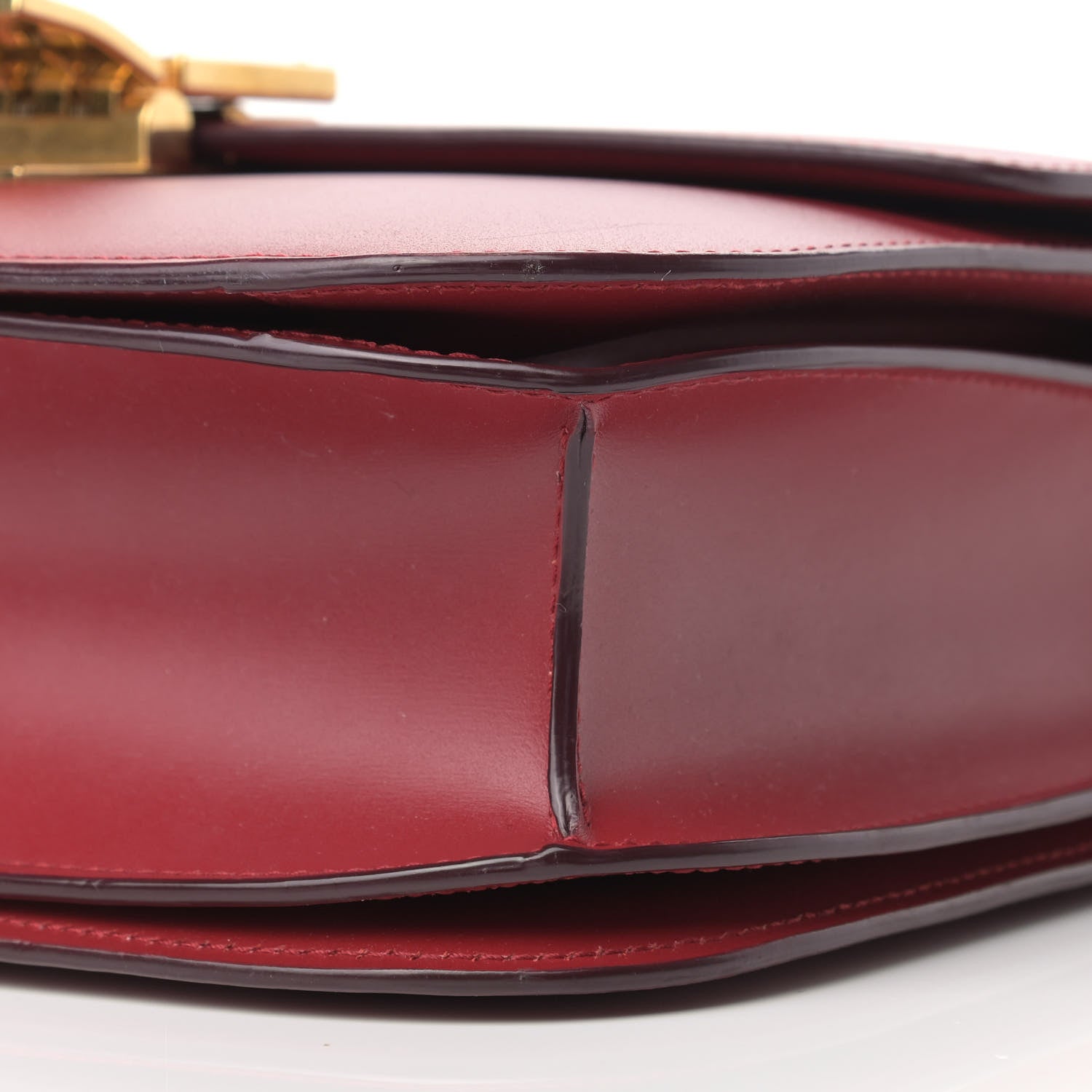 Celine Box Calfskin Medium Classic Box Flap Bag Red 10 of 14
