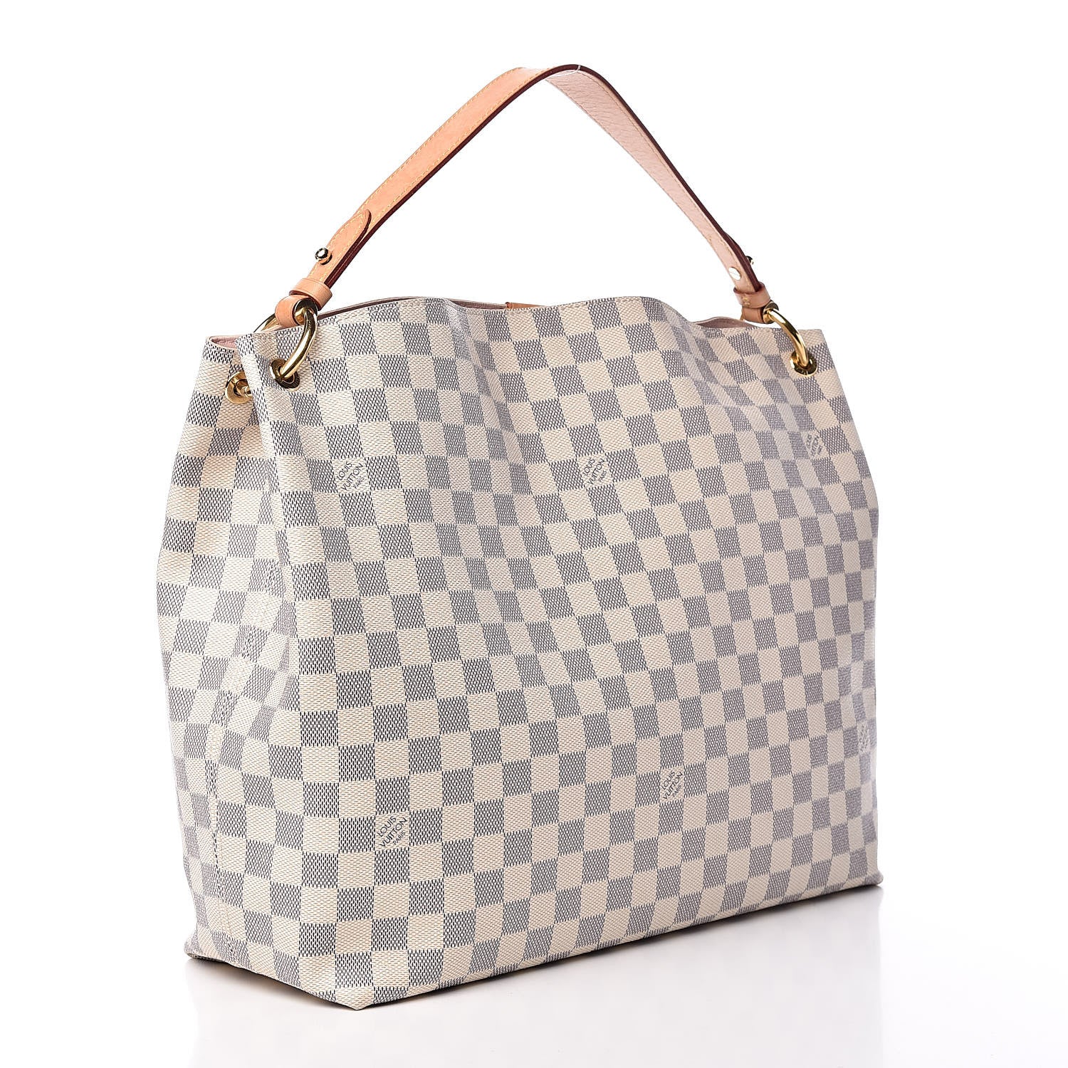 Louis Vuitton Damier Azur Graceful MM Rose Ballerine 3 of 14