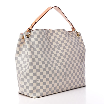 Louis Vuitton Damier Azur Graceful MM Rose Ballerine 3 of 14