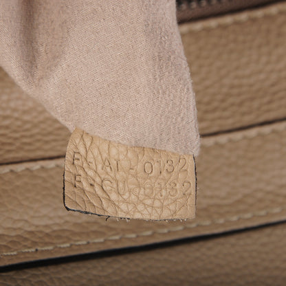 Celine Drummed Calfskin Shoulder Luggage Dune 8 of 10