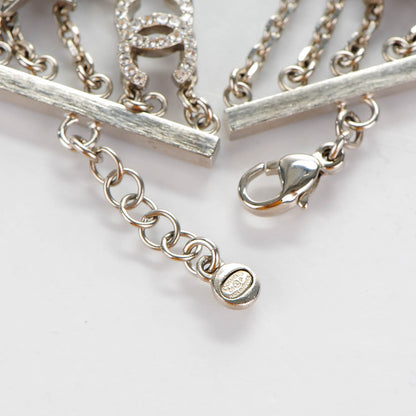 Chanel Crystal Star CC Multi Strand Bracelet Silver 3 of 5