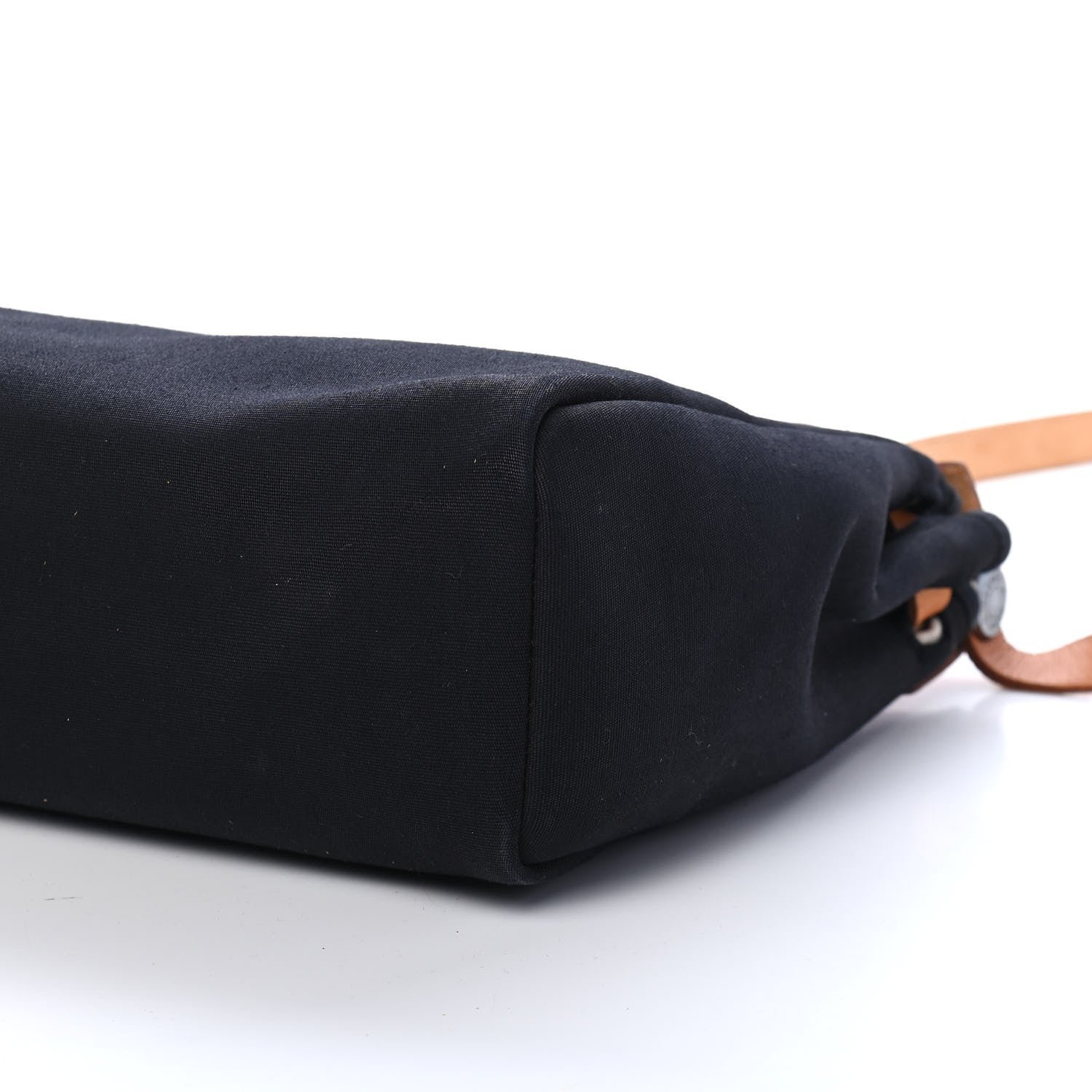 Hermes Toile Vache Calfskin Herbag 30 PM Black Natural 8 of 8