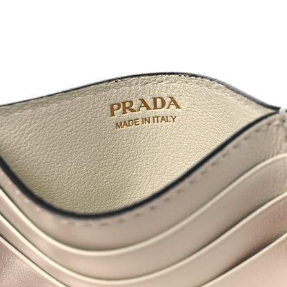 Prada Soft Grain Card Holder White 6 of 8