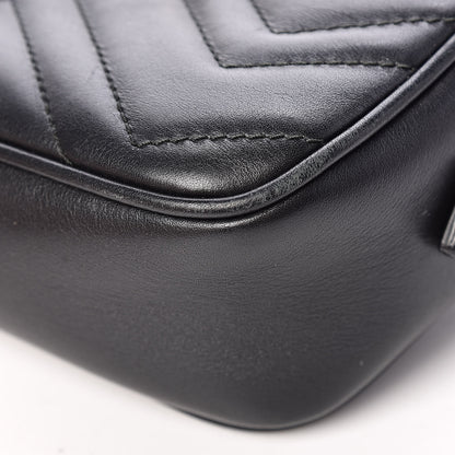 Gucci Calfskin Matelasse Mini GG Marmont Chain Shoulder Bag Black 12 of 12